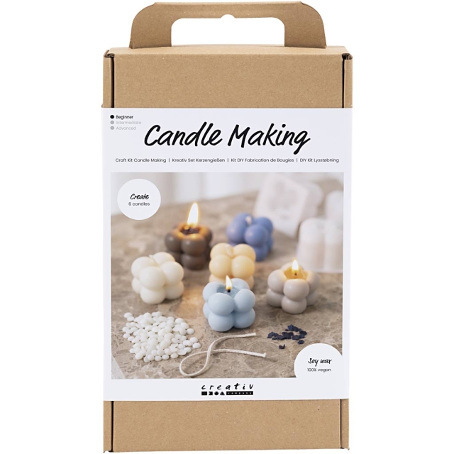 DIY Kit Håndværkssæt - Lysfremstilling - Bubble Soy Candle (977756)