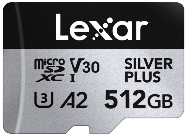 Lexar microSDXC Professional SILVER Plus UHS-I/U3/A2/4K R205/W150 (V30) - SILVER - 512GB