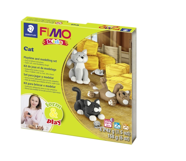 FIMO Kids Form & Play-sæt - Kat (8034 16 LZ)