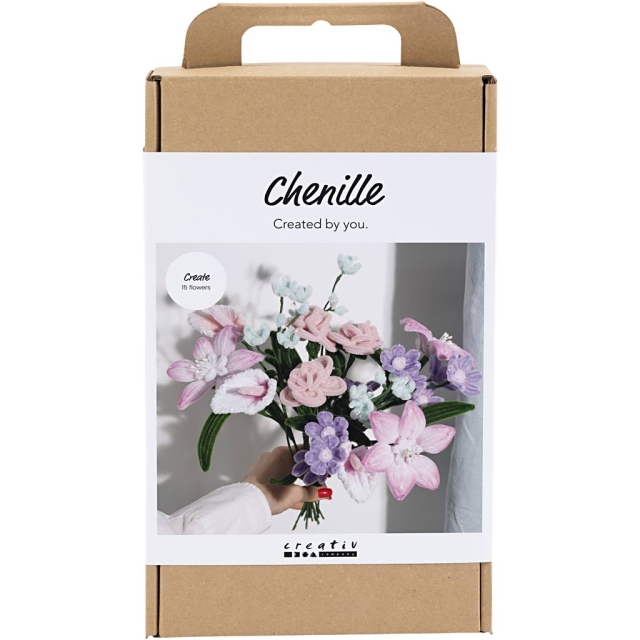 Creative Toys Creativ - Craft Kit Pipe Cleaner Flowers, blomster, pastelfarver, 1 pakke - ()