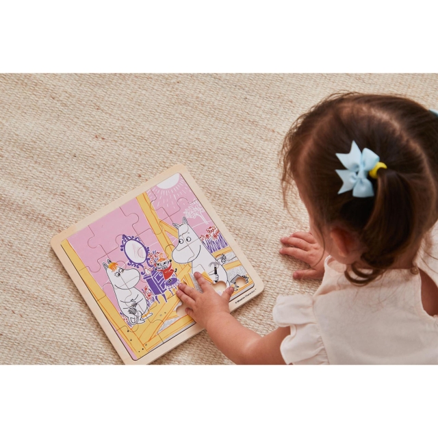 Moomin Puslespil 16 Pcs Wooden Puzzle Construction Fun