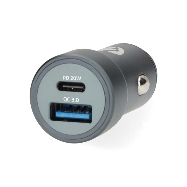 Nedis Biloplader | 38 W | 1.5 / 1.67 / 2.0 / 2.22 / 3.0 A | Antal output: 2 | Porttype: USB-A / USB-C™ | Automatisk Valgt Spænding