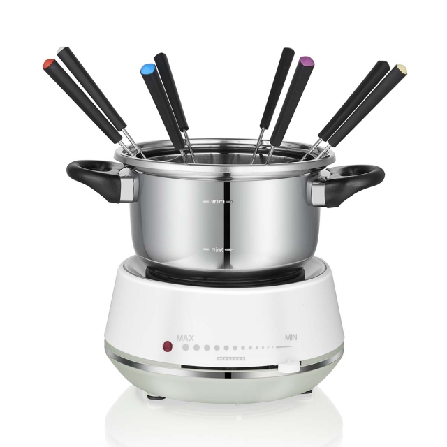 MELISSA Elektrisk fondue 2L 1200W rustfrit stål/hvid