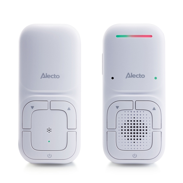 Alecto Moderne Full Eco audio-babyalarm med krystalklar DECT-lydkvalitet og lang standbytid Hvid