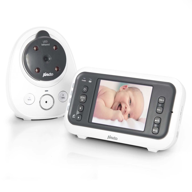 Alecto Video-babyalarm med 2,8" farvedisplay Hvid/Antracit