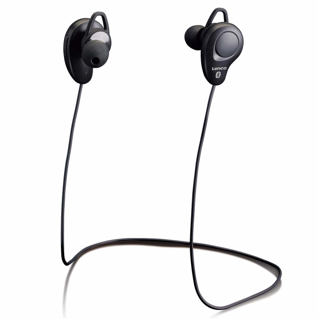 Lenco Trådløst in-ear headset Sort