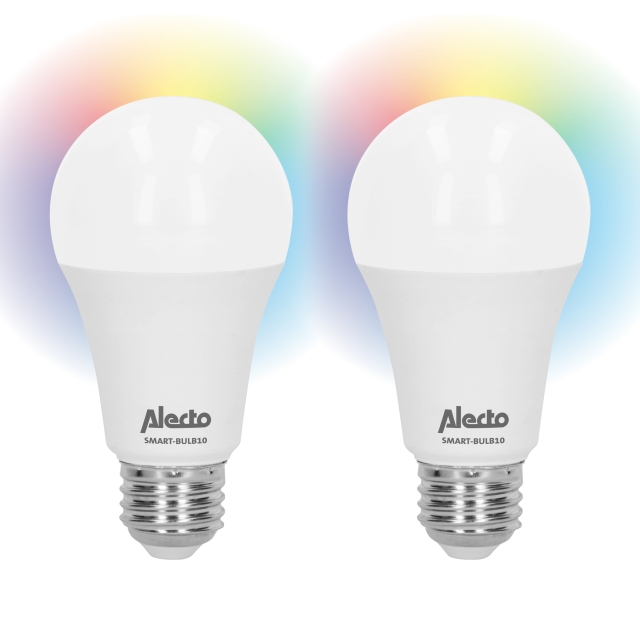 Alecto Smart LED-farvelampe med Wi-Fi 2-pak
