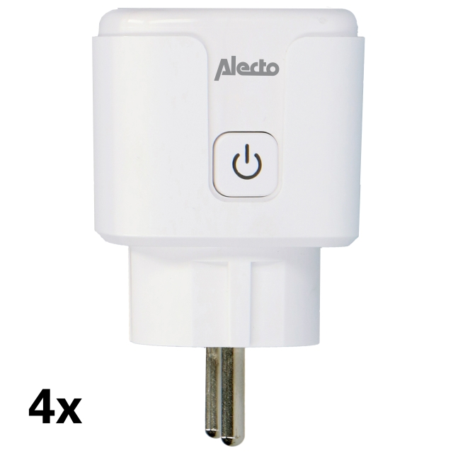Alecto Smart Wi-Fi-stik med energimonitor 16A 3680W 4-pak Hvid