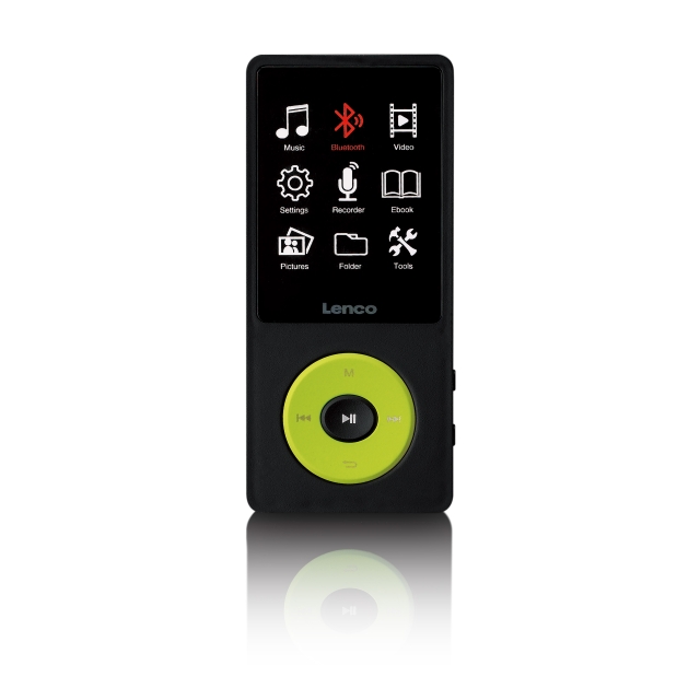 Lenco MP3/MP4-afspiller med Bluetooth® og 8 GB intern hukommelse Green