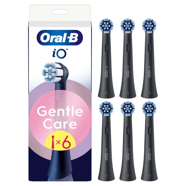 Oral B Børstehoved iO Gentle Care Sort 6 stk