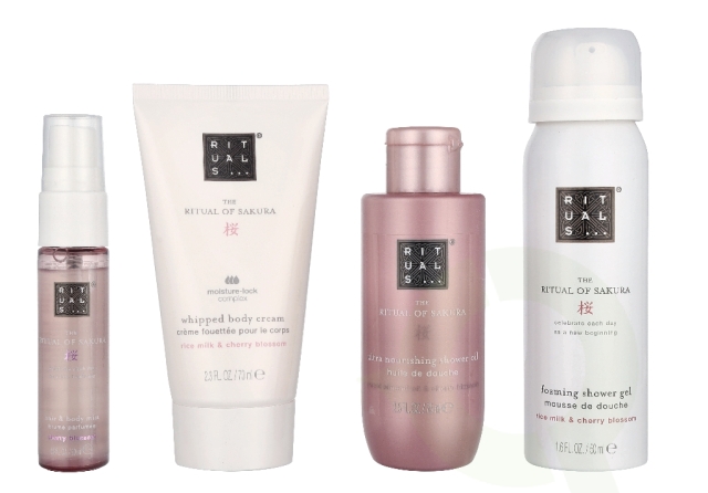 Rituals Sakura Small Giftset 215 ml Foaming Shower Gel 50ml/Shower Oil 75ml/Body Cream 70ml/Hair & Body Mist 20ml