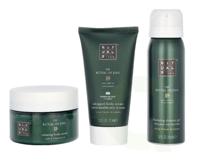 Rituals Jing Trial Set 245 ml Body Scrub 125g/Foaming Shower Gel 50ml/Body Cream 70ml