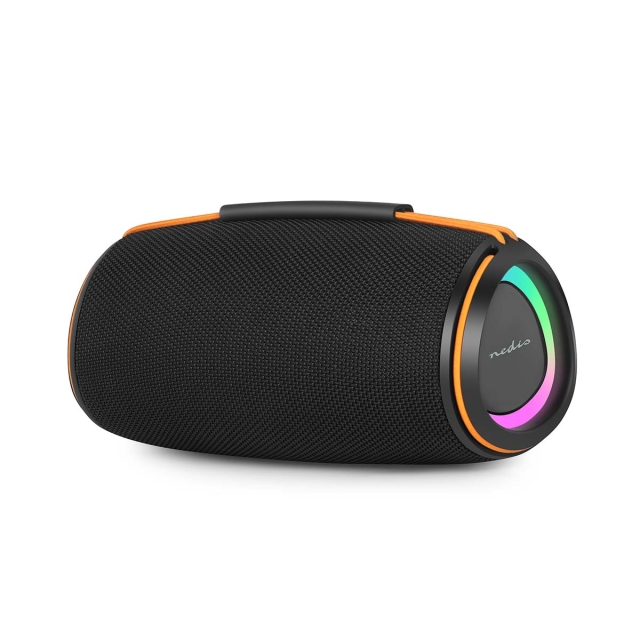 Nedis Bluetooth® højttaler | 360 min | Håndholdt design | 60 W | Stereo | Hjem / Portable / Udendørs | Kan parres | Orange / Sort