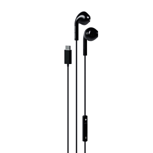 Happy Plugs Øretelefoner In-Ear USB-C Ledning Sort