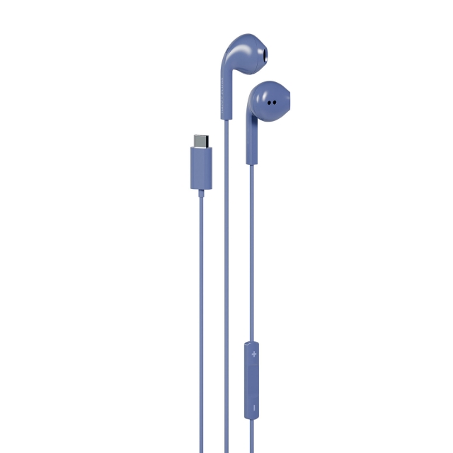 Happy Plugs Øretelefoner In-Ear USB-C Ledning Blå