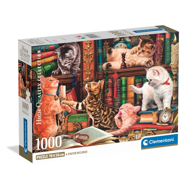 Clementoni Puslespil 1000 Pcs CB Curious Whiskers