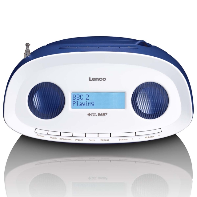 Lenco Bærbar DAB+/FM-radio med cd- og USB-afspiller Blå