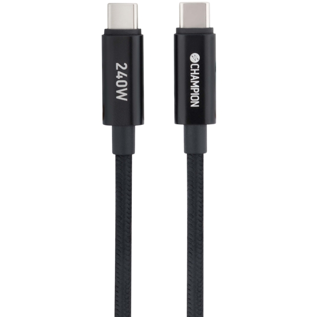 Champion USB-C Kabel 240W 1m Svart