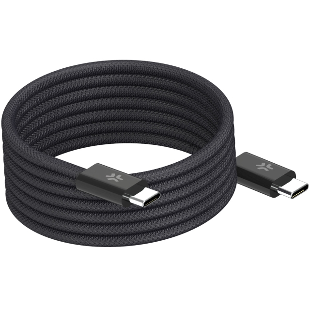 Celly USB-C Kabel 60W Magnetisk Flätad 1m Svart