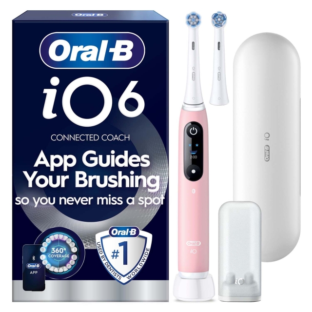 Oral B Eltandborste iO6 Series Pink Sand Sensitive, 1 Extra Refill