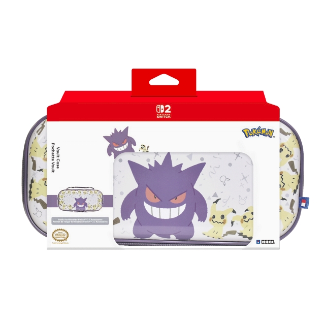 Hori Vault-etui til Switch 2 – Gengar & Mimikyu – Lilla