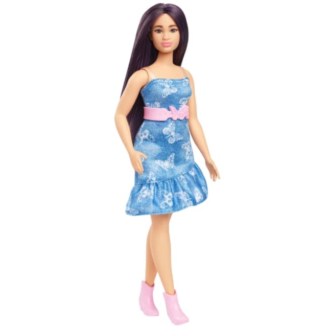 Barbie Fashionista-dukke,  Denim-sommerfuglekjole (HyT89)