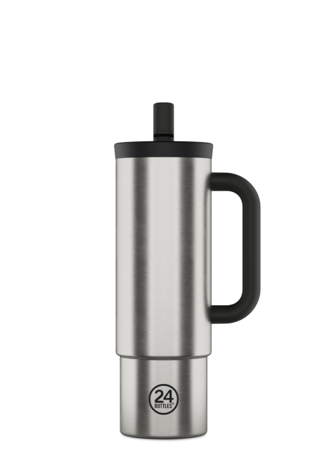24Bottles Straw Cup – børstet stål – 800 ml