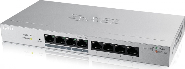 ZyXEL GS1200-8HPv2 – 8-ports switch