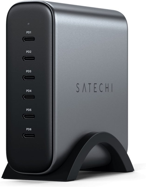 Satechi 200 W USB-C 6-ports GaN-oplader – strømforsyning