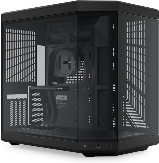 Hyte Y70 Black ATX-kabinet med panoramavindue, sort