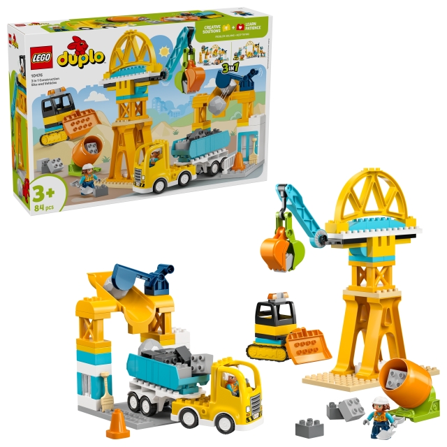 LEGO DUPLO Town – 3-i-1 byggeplads og køretøjer (10476)