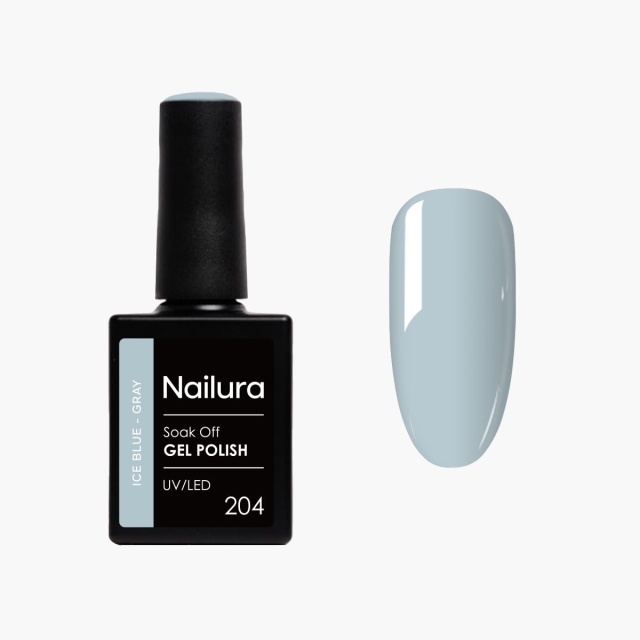 Nailura Gelpolish 204 – Isblågrå – 10 ml