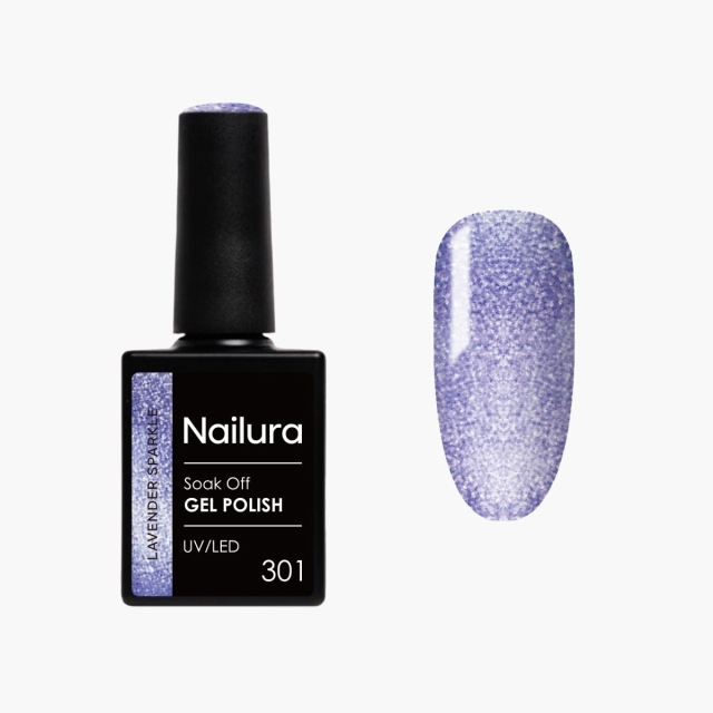Nailura Gel Polish 301 – Lavender Sparkle – 10 ml