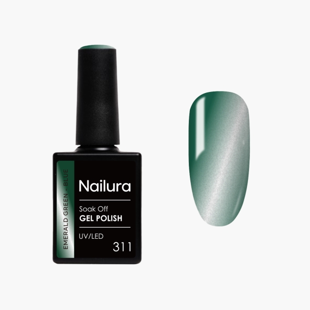 Nailura Gel Polish 311 – Smaragdgrønblå – 10 ml