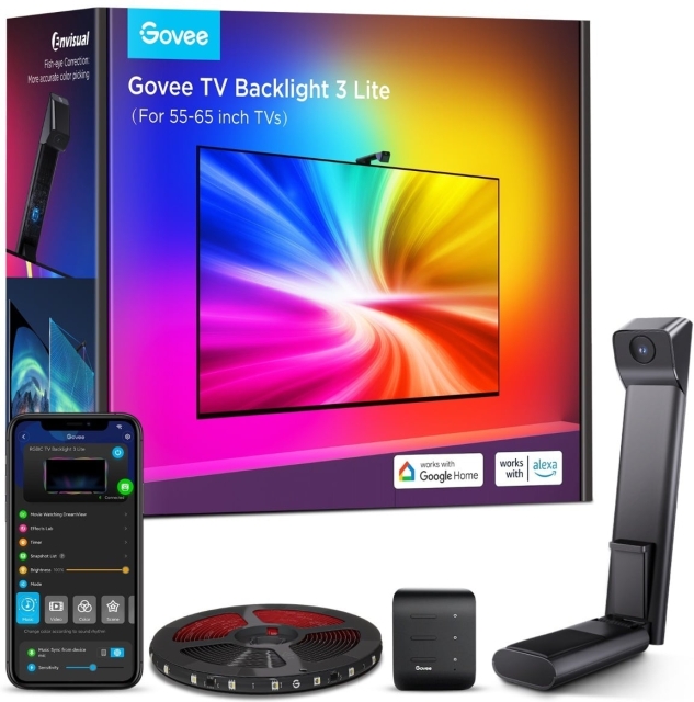 Govee TV Backlight 3 Lite - LED-lysbånd, til 55–65" tv-skærme