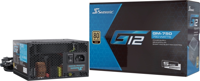 Seasonic G12 GM-750 (2024) ATX-strømforsyning, sort, 750 W