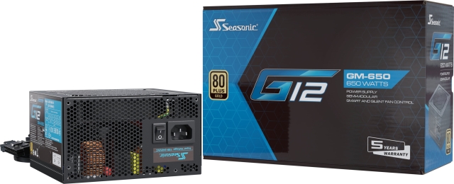 Seasonic G12 GM-650 (2024) ATX-strømforsyning, sort, 650 W