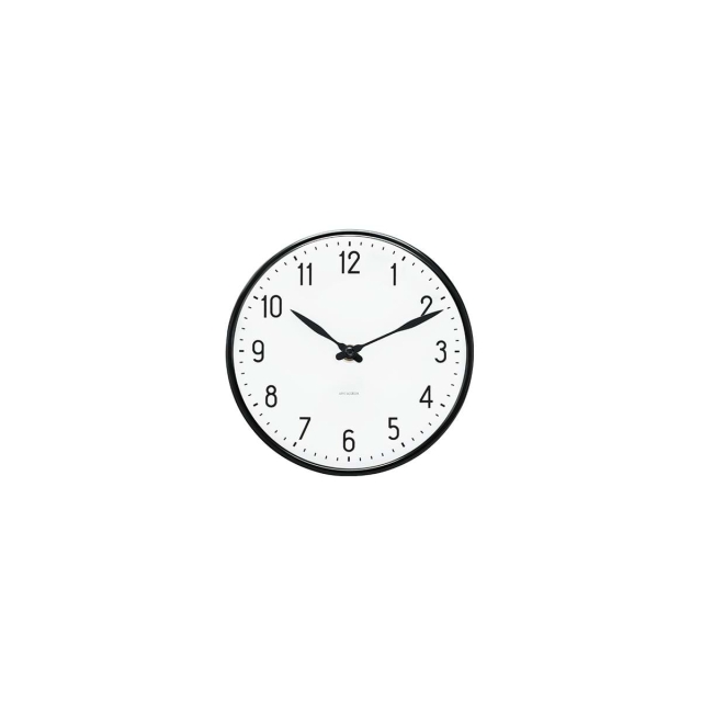 Arne Jacobsen Clocks Arne Jacobsen – Station vægur – Ø16 cm – Sort