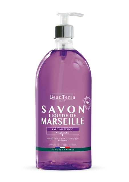 BeauTerra Marseille flydende sæbe – Lavendel – 1 l