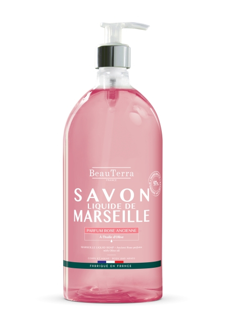 BeauTerra Marseille flydende sæbe – Rose Ancienne – 1 l