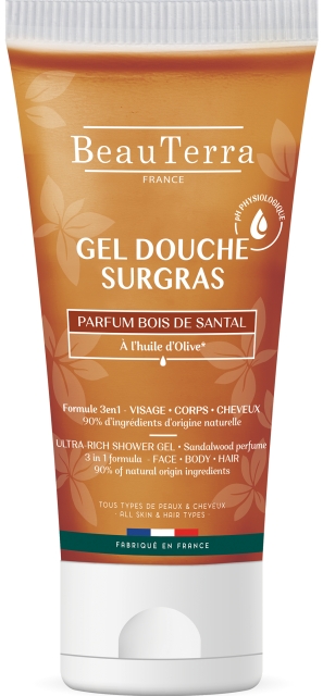 BeauTerra Ultra Rich Shower Gel – Sandeltræ – 200 ml