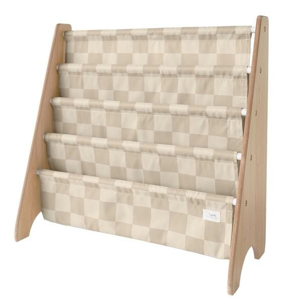3 Sprouts Reol, skakternet – beige – 61 cm x 62 cm x 25 cm