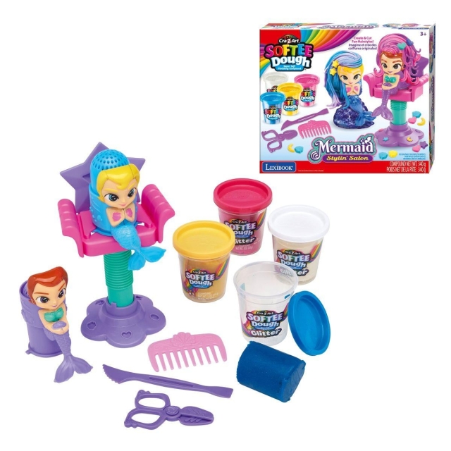 CraZart Cra-Z-Art – Softee Dough Sparkling Mermaid Styling Salon (CRDOUGH12)