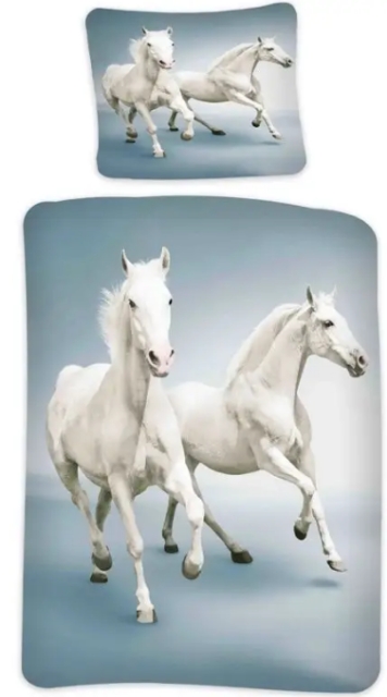 BrandMac Sengetøj – voksenstørrelse 140 x 200 cm – White Horse (1000517)