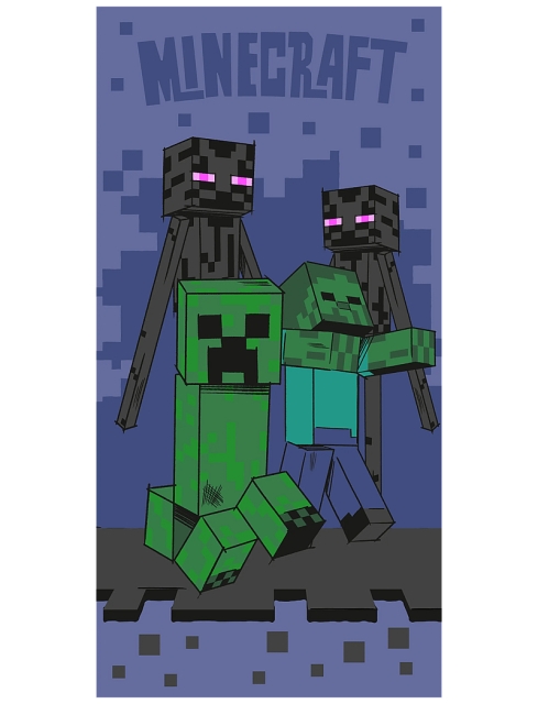BrandMac Håndklæde – 70 x 140 cm – Minecraft Monsters (1029331)