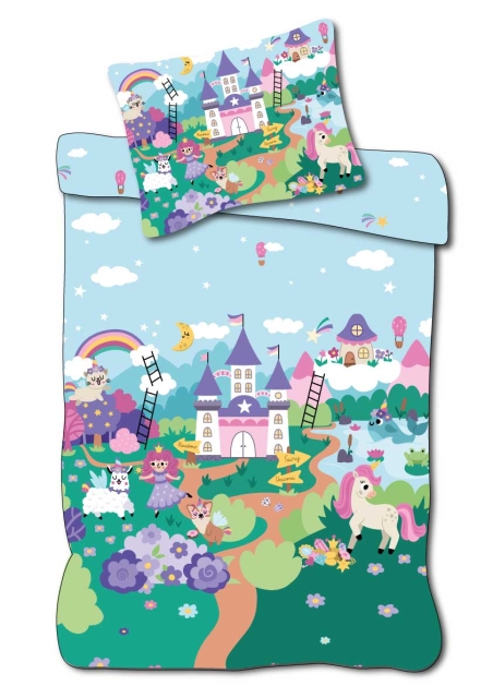 BrandMac Sengetøj – Juniorstørrelse 100 x 140 cm – Eventyr-design (1029372)