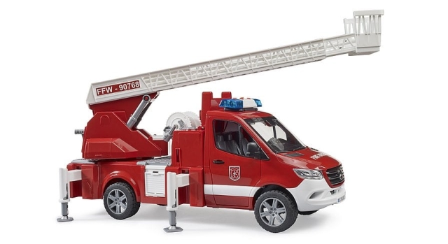Bruder MB Sprinter brandbil med stige, vandpumpe, lys og lyd (02673)
