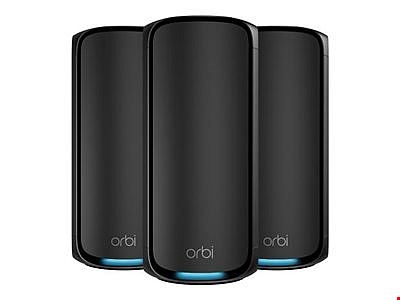 Netgear Orbi 970 Series Quad-band WiFi 7 Mesh 3-Pack, Black Edition Netgear