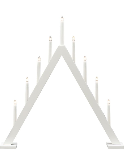 Konstsmide Elljusstake 3932-205 9 ljus trä vit Konstsmide