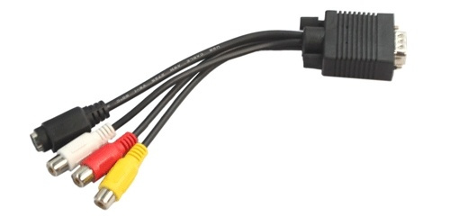 VGA - S-Video/Komposit adapter (Svart) i gruppen HJEMMEELEKTRONIK / Kabler og adaptere / RCA / Adaptere hos TP E-commerce Nordic AB (38-1008)